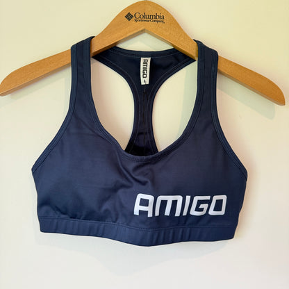 Amigo Athletica Navy Blue Racerback Sports Bra Size 8
