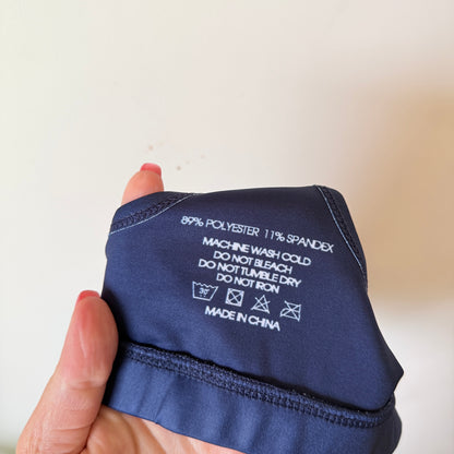 Amigo Athletica Navy Blue Racerback Sports Bra Size 8