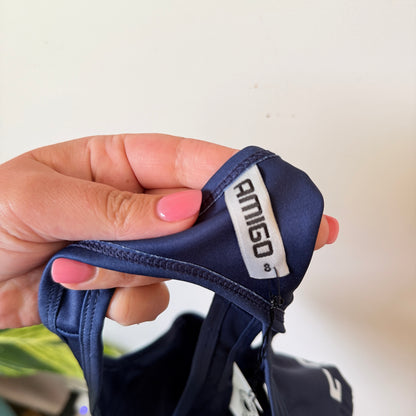 Amigo Athletica Navy Blue Racerback Sports Bra Size 8