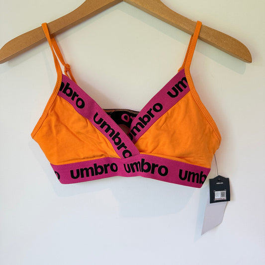 Umbro Orange and Pink Logo Bralette Size 12