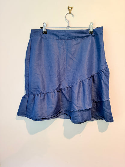 Colours of the World Blue Ruffle Mini Skirt – Size 12