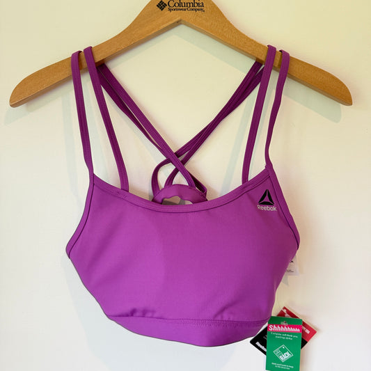 Reebok Hero Strappy Bra Pad Aubergine Size L