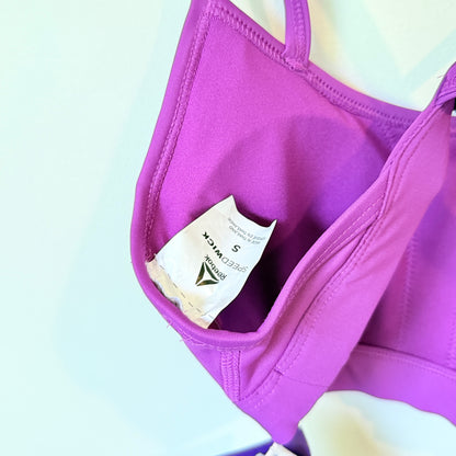 Reebok Hero Strappy Bra Pad Aubergine Size S