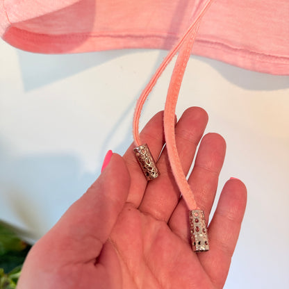 Brand Unknown Size U/Arm 57cm Pink Off-The-Shoulder Gathered Crop Top