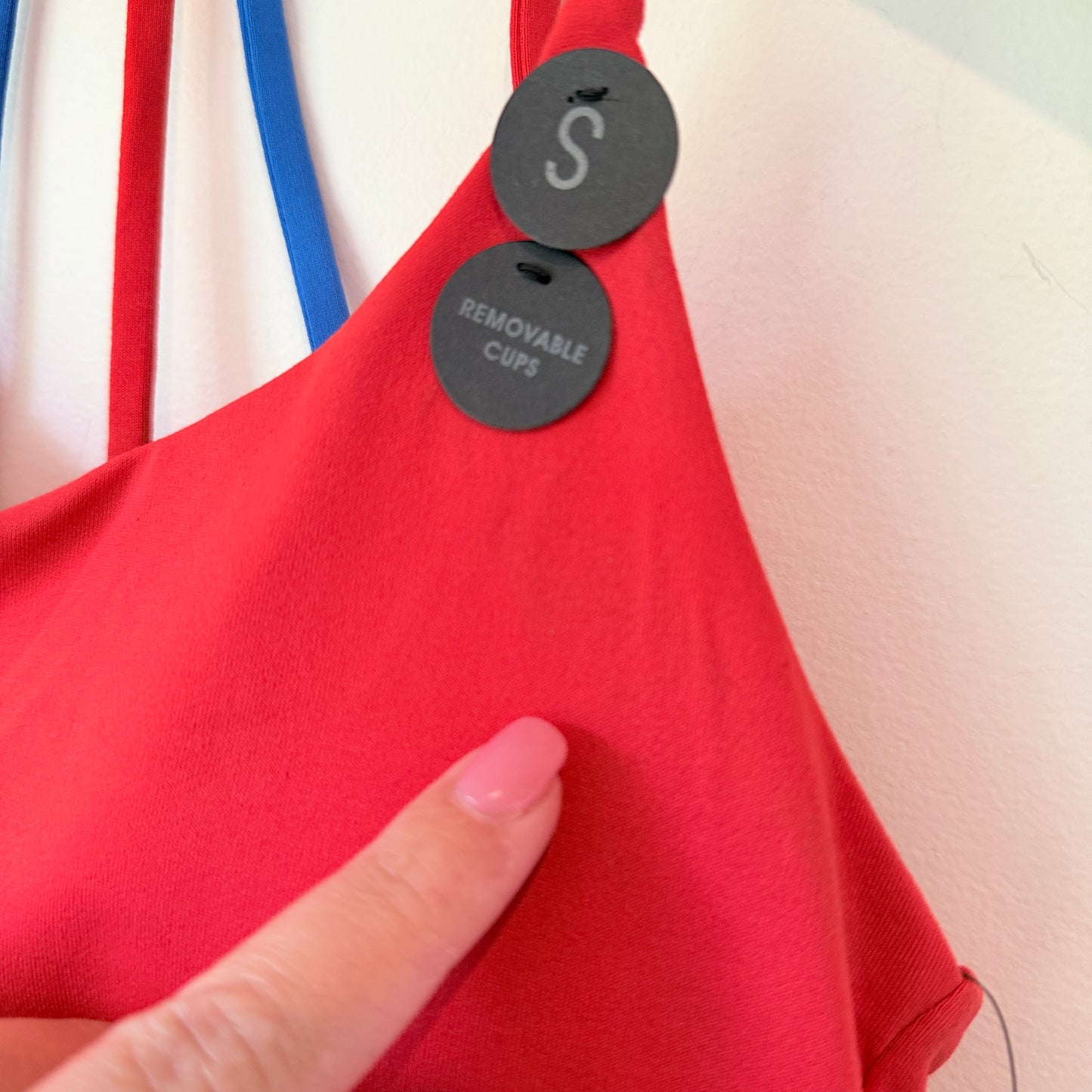 Cotton On Body Essential Strappy Sports Crop Paprika Red Size S