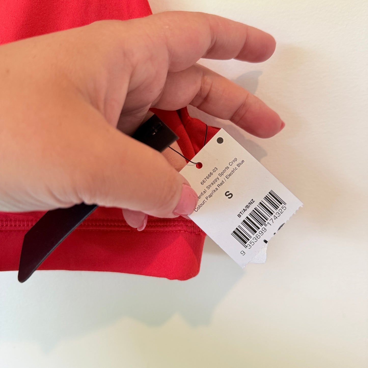 Cotton On Body Essential Strappy Sports Crop Paprika Red Size S