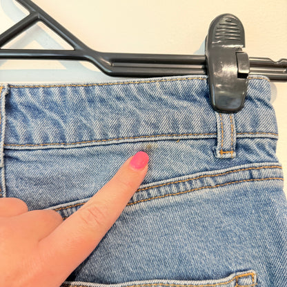 H&M Size 10 High-Rise Straight-Leg Distressed Jeans