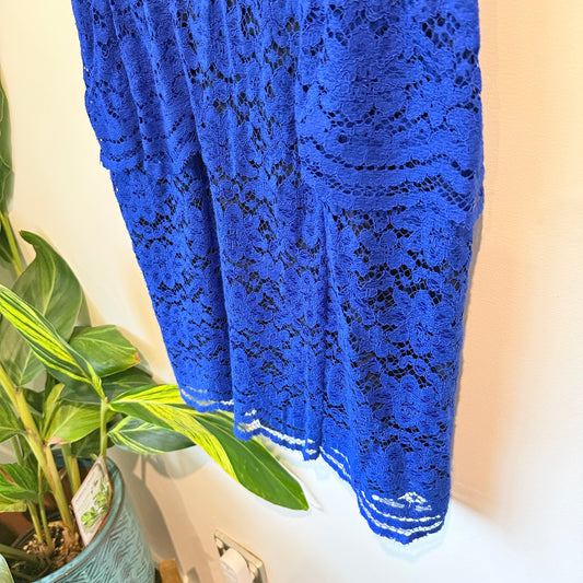 Whistles Size 12 Royal Blue Gloria Lace Dress