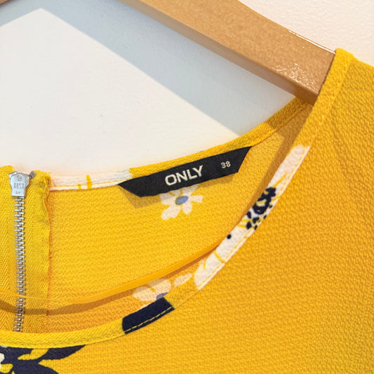 Only Size 38 Yellow Floral Blouse