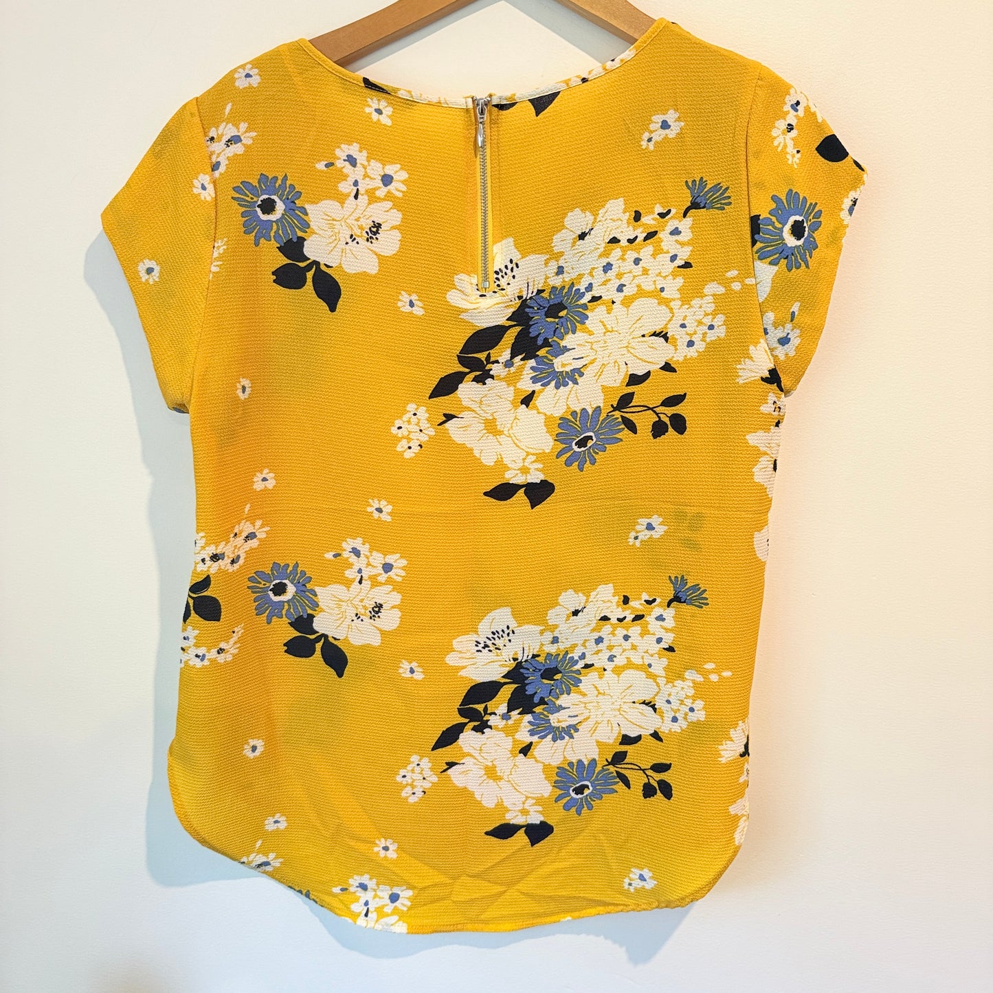 Only Size 38 Yellow Floral Blouse