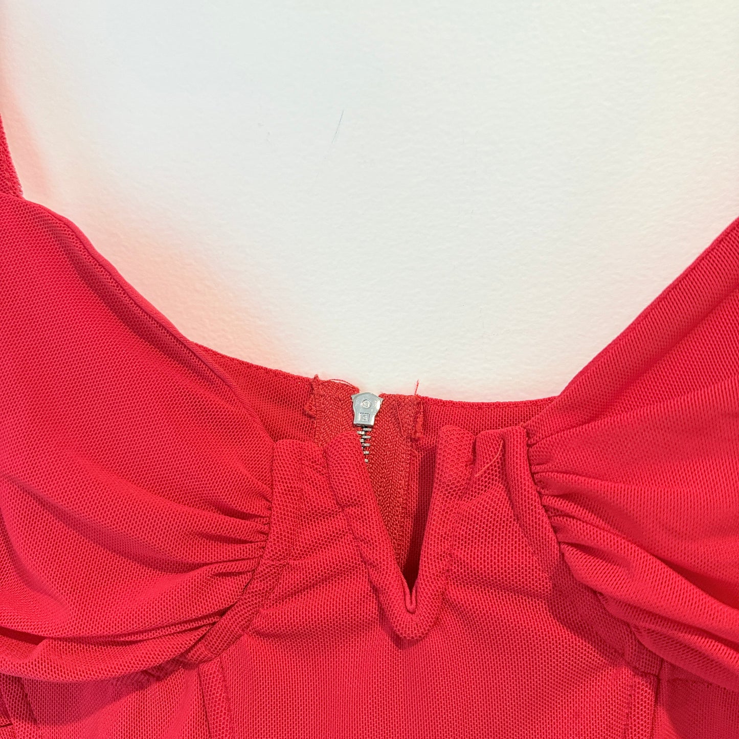 Mirrou Size S Red Corset Bustier Crop Top