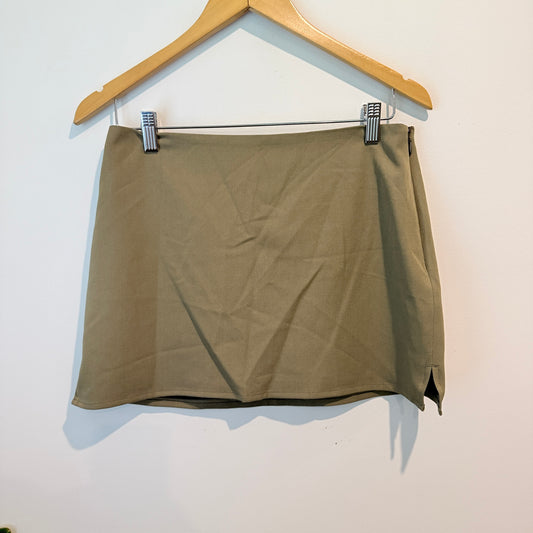 Glassons Khaki Tailored Mini Skirt – Size 10