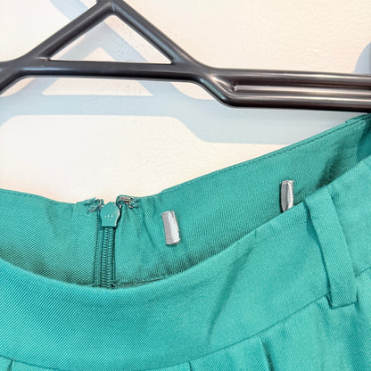 Marcs Size 10 Green Pleated A-Line Skirt