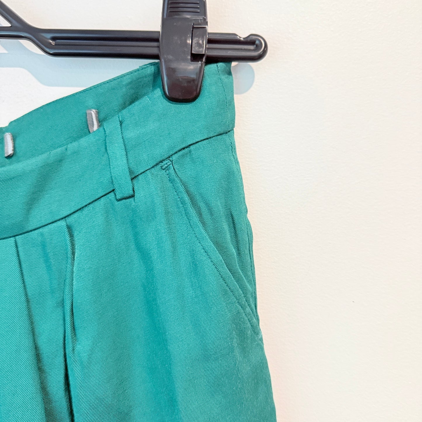 Marcs Size 10 Green Pleated A-Line Skirt