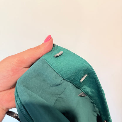 Marcs Size 10 Green Pleated A-Line Skirt