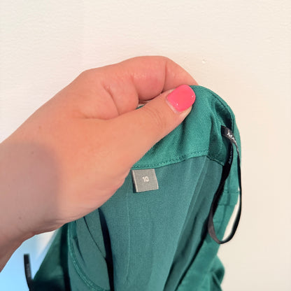 Marcs Size 10 Green Pleated A-Line Skirt