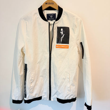 KCOO Size U/Arm 48cm White & Black Bomber Jacket