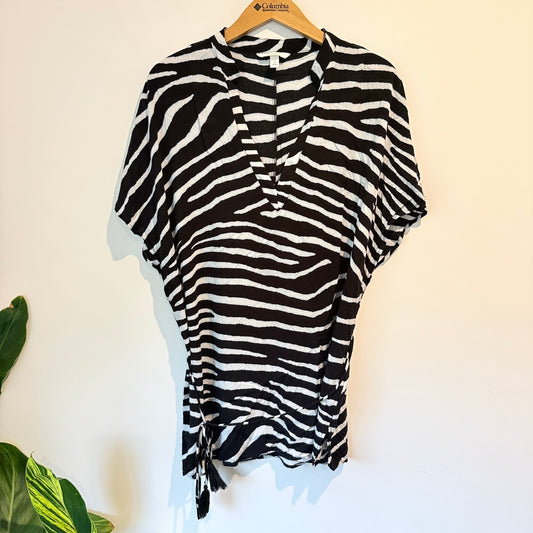 H & M Size S Zebra Print Tunic