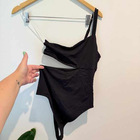 Glassons Black Cut-Out Bodysuit – Size M
