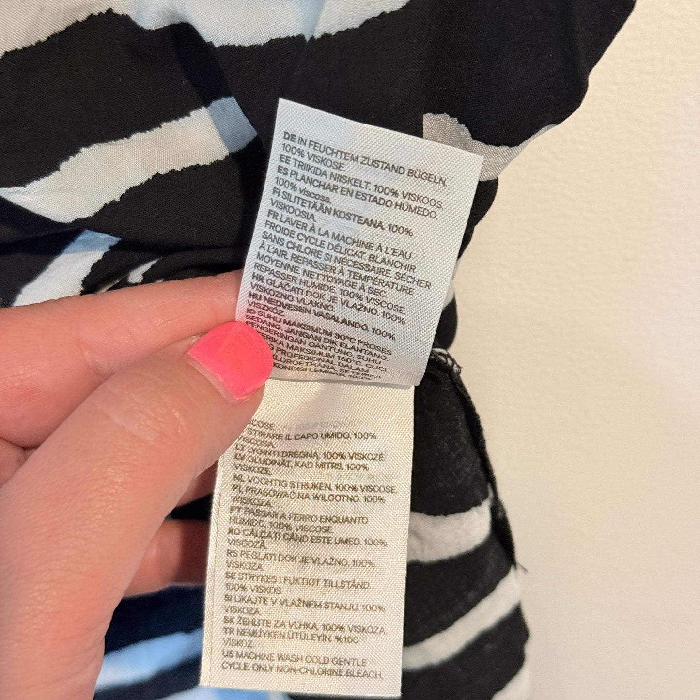 H & M Size S Zebra Print Tunic