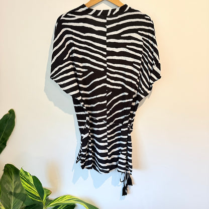 H & M Size S Zebra Print Tunic