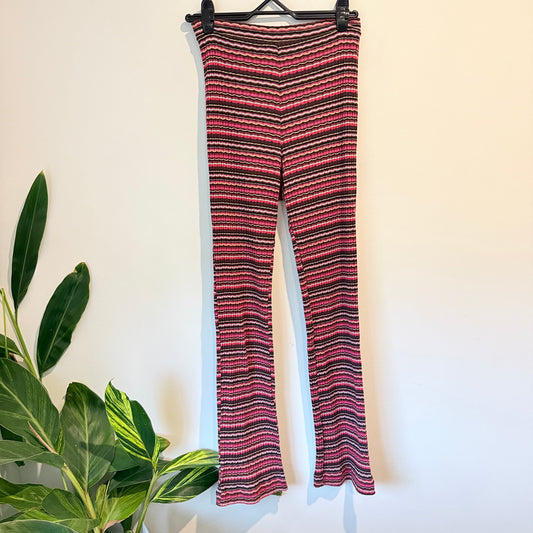 Ruby Size 8 Ribbed Striped Flare Leggings
