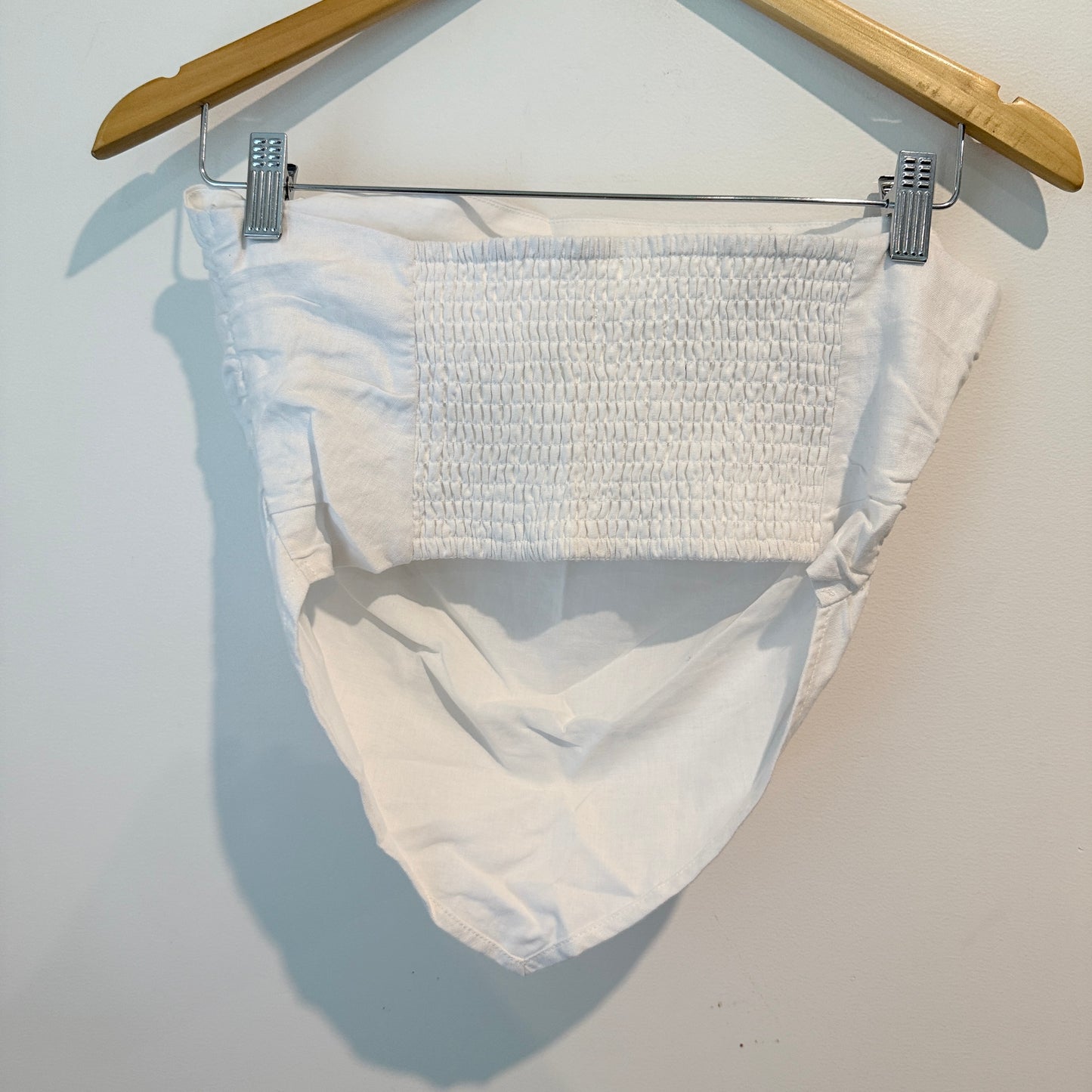 Glassons White Strapless Smocked Top – Size 10