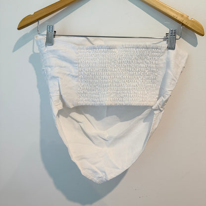 Glassons White Strapless Smocked Top – Size 10