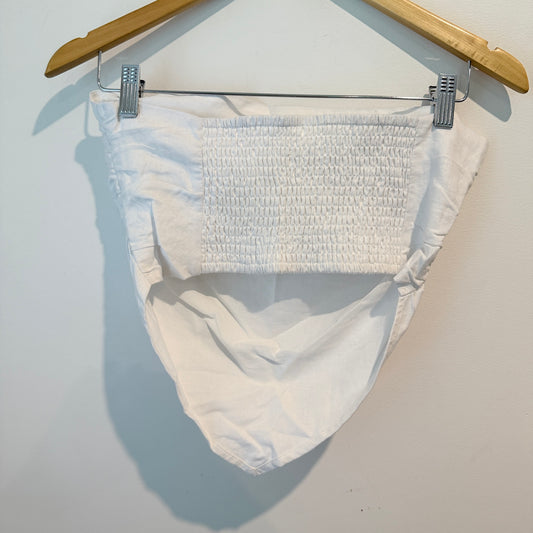 Glassons White Strapless Smocked Top – Size 10