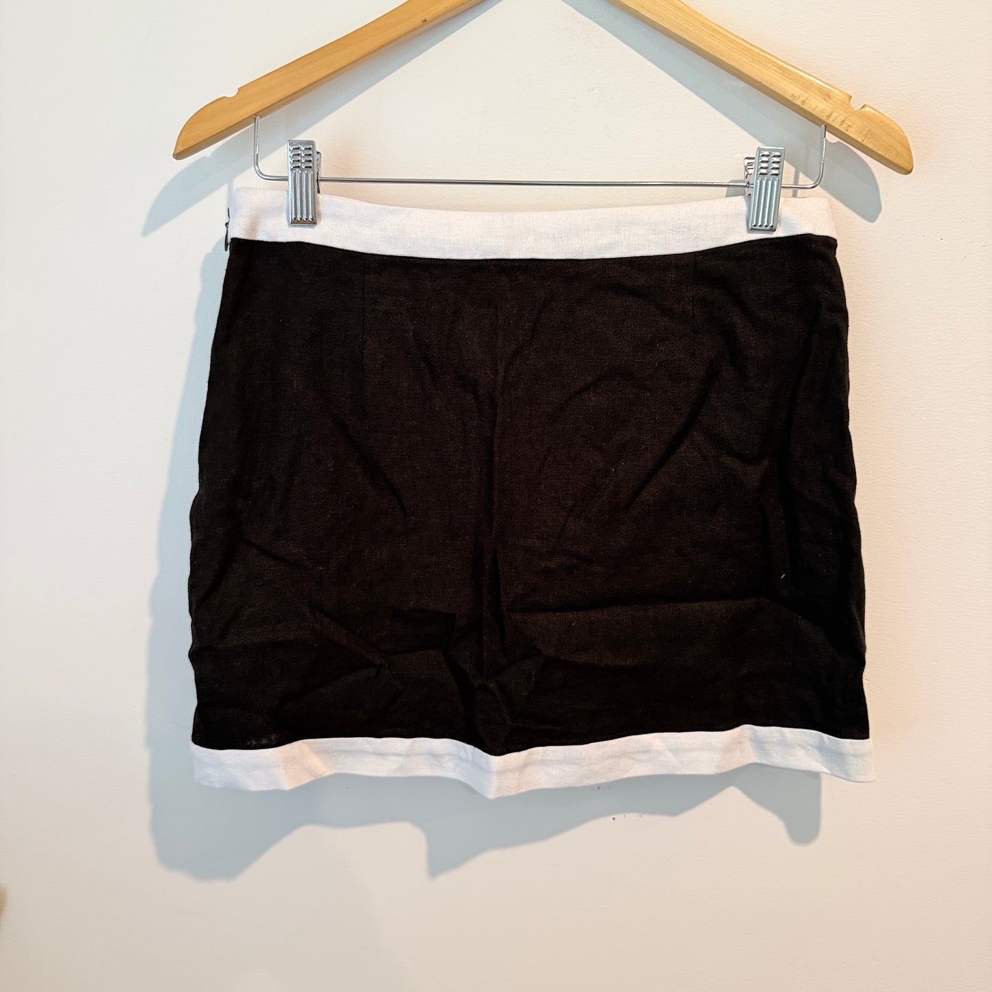 Glassons Black & White Contrast Mini Skirt – Size 10