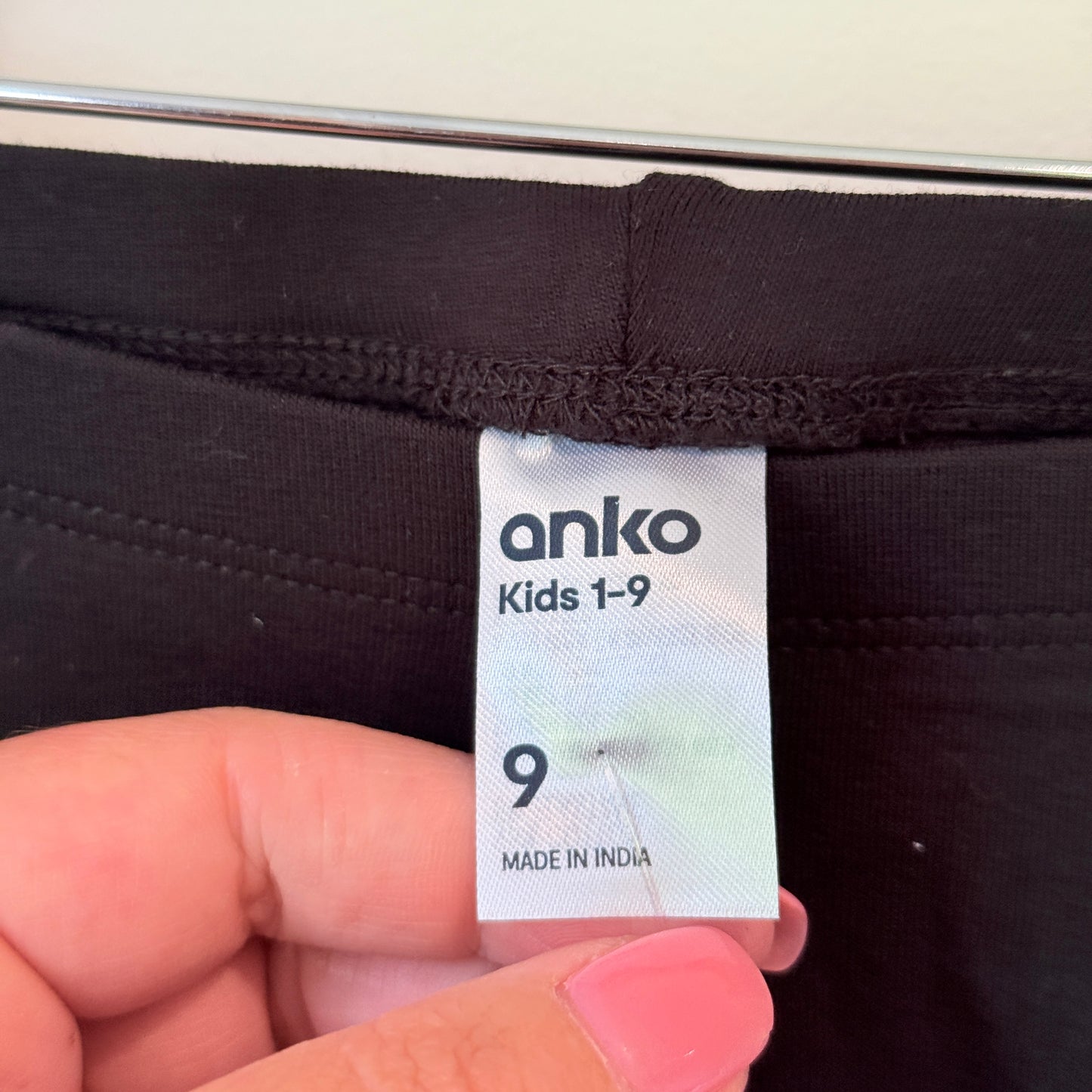 Anko Kids Table Leggings Black Size 9