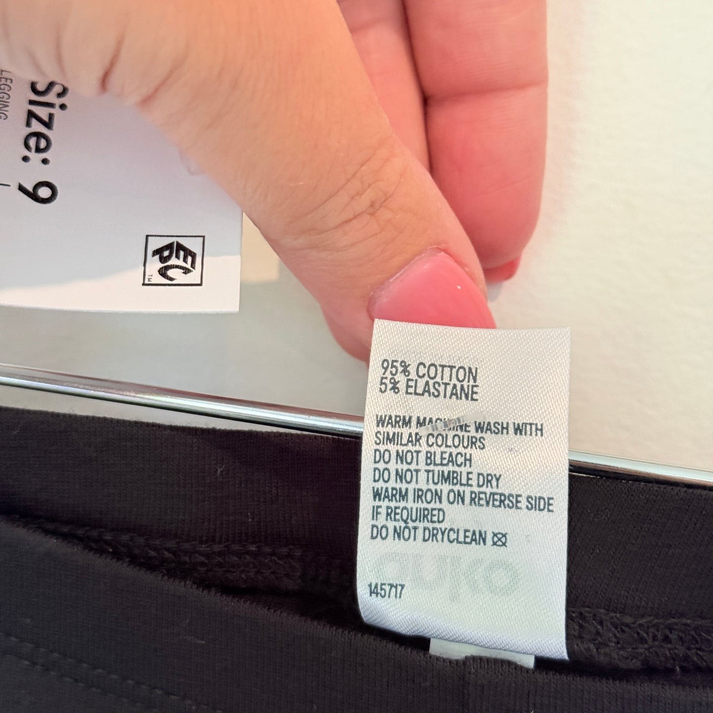 Anko Kids Table Leggings Black Size 9