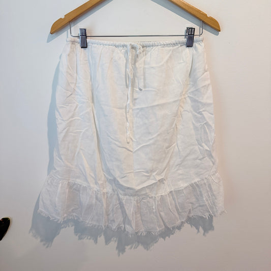 Glassons White Ruffle Hem Skirt – Size 10