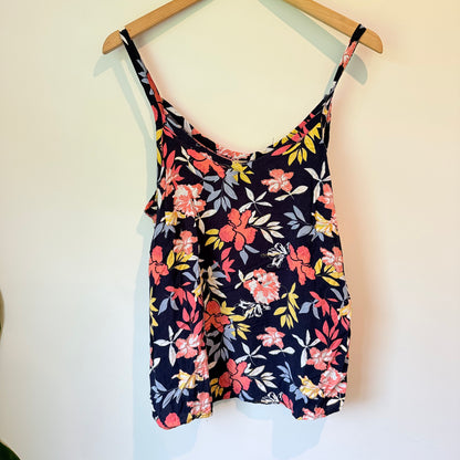 Real Woman Size L Floral Print Sleeveless Top