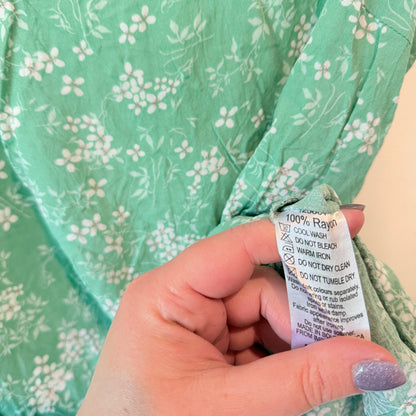 Refinery Size 16 Aqua Green Rayon Top