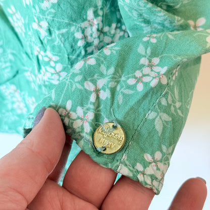 Refinery Size 16 Aqua Green Rayon Top