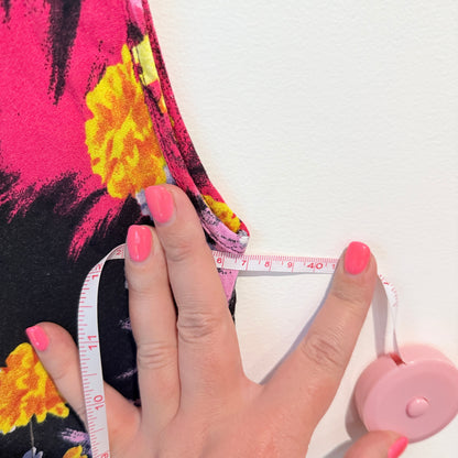 Floral Size S Maxi Dress in Black/Multi