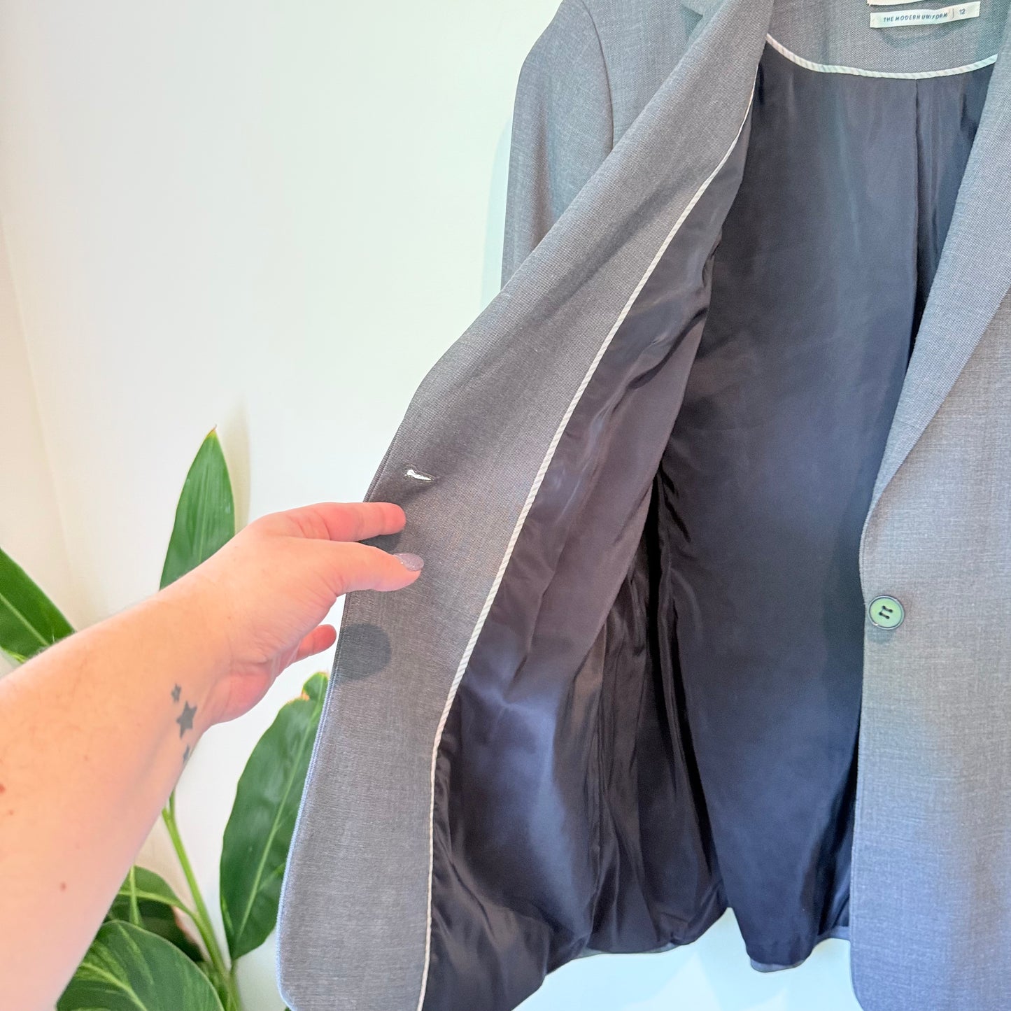 Cargo Crew Size 12 Grey Women's Blazer