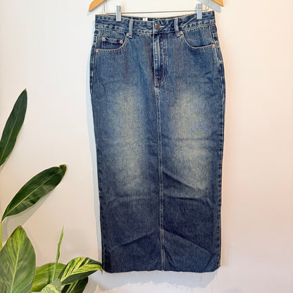 Glassons Blue Denim Midi Skirt – Size 10