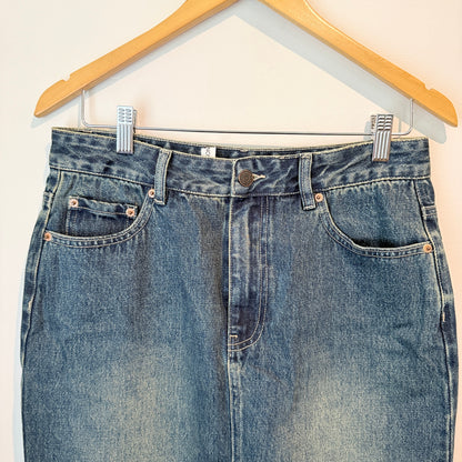 Glassons Blue Denim Midi Skirt – Size 10