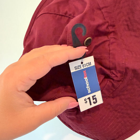 Schooltex Bucket Hat Burgundy Size 61cm