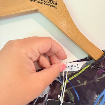 Seduce NZ Floral Blouse Size 10 Long Sleeve Button Back