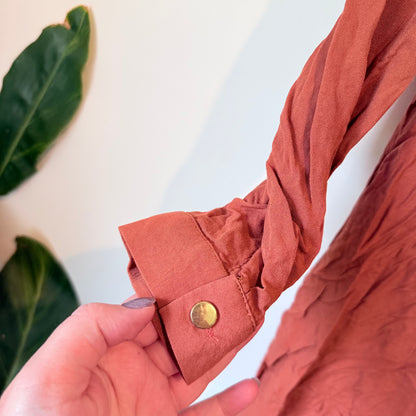 Zenane Size 38 Coral Viscose Shirt Tunic/Dress