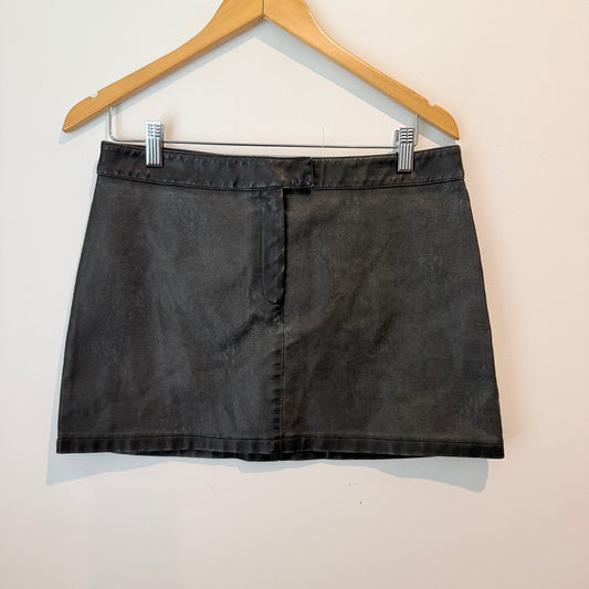Glassons Black Faux Leather Mini Skirt – Size 10