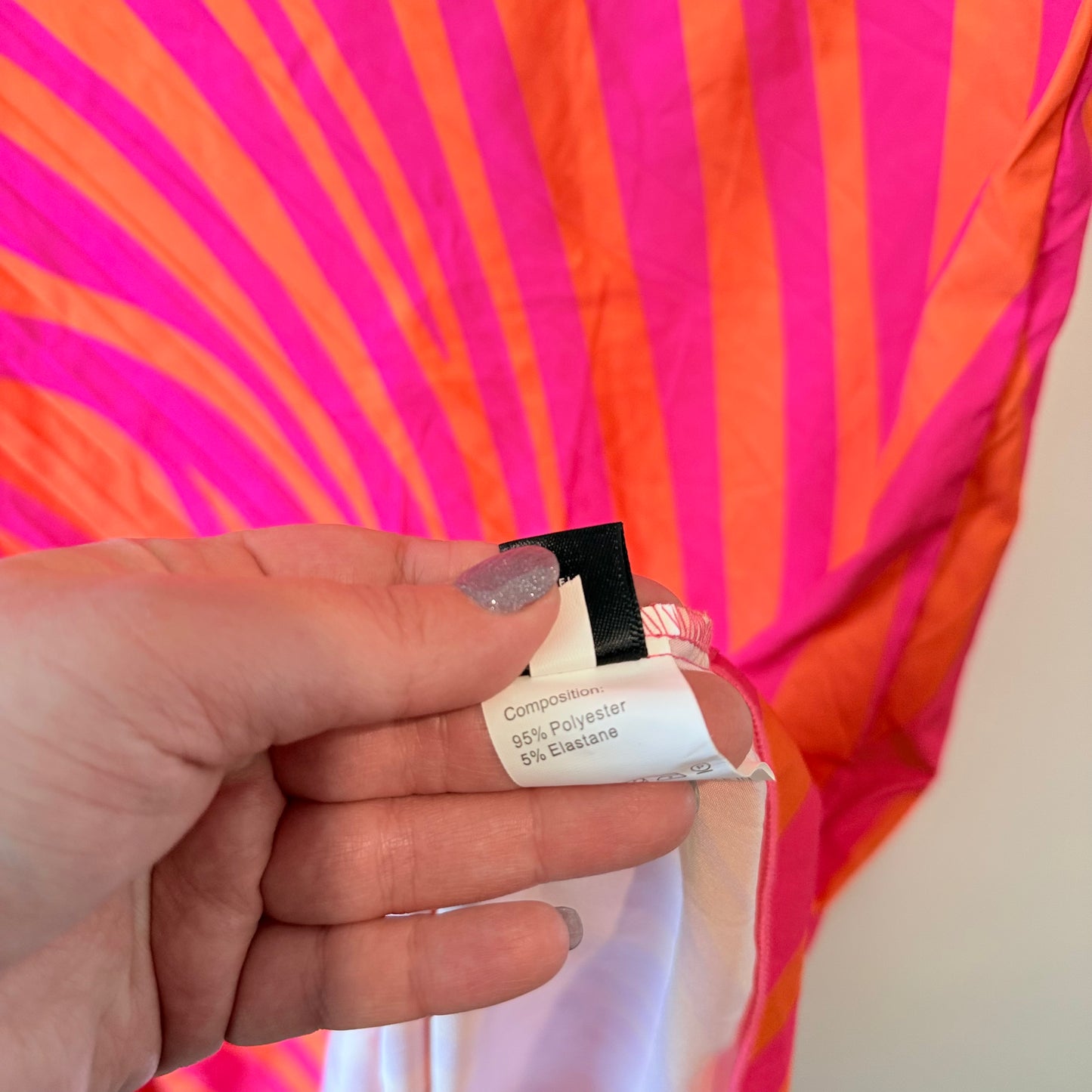 Shein Size XL Pink and Orange Patterned Midi Dress