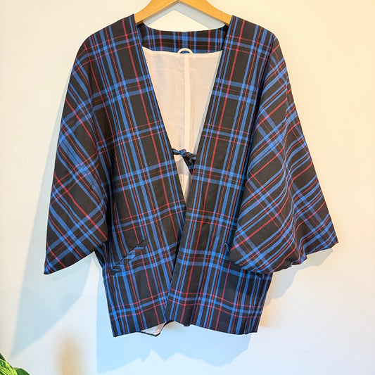 Plaid Oversize Kimono Jacket/Cardigan
