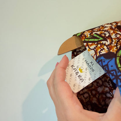 KA&KA Vibrant African Print High-Low Dress - Size XL