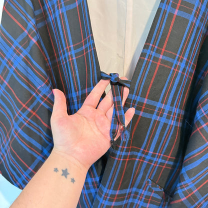 Plaid Oversize Kimono Jacket/Cardigan