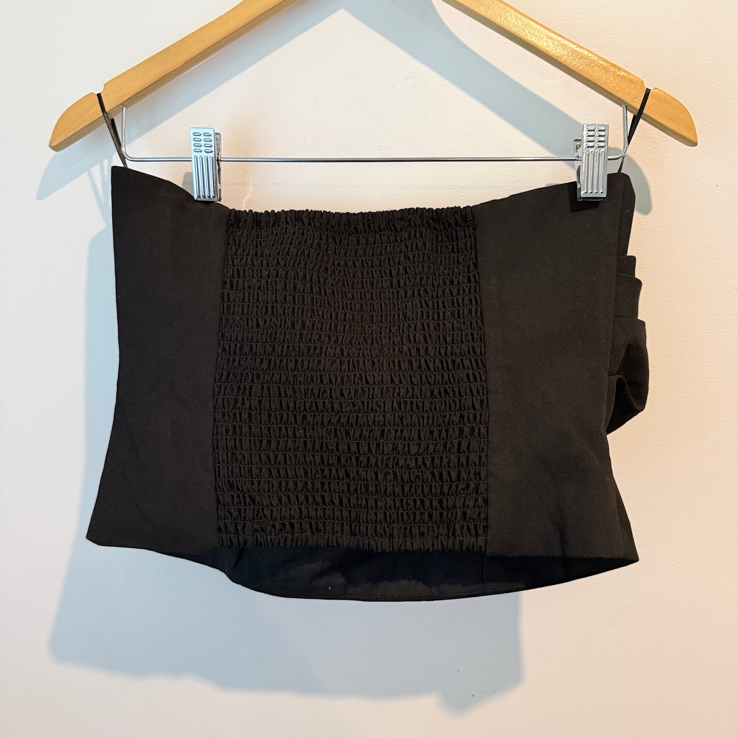 Glassons Black Strapless Ruched-Back Top – Size 10