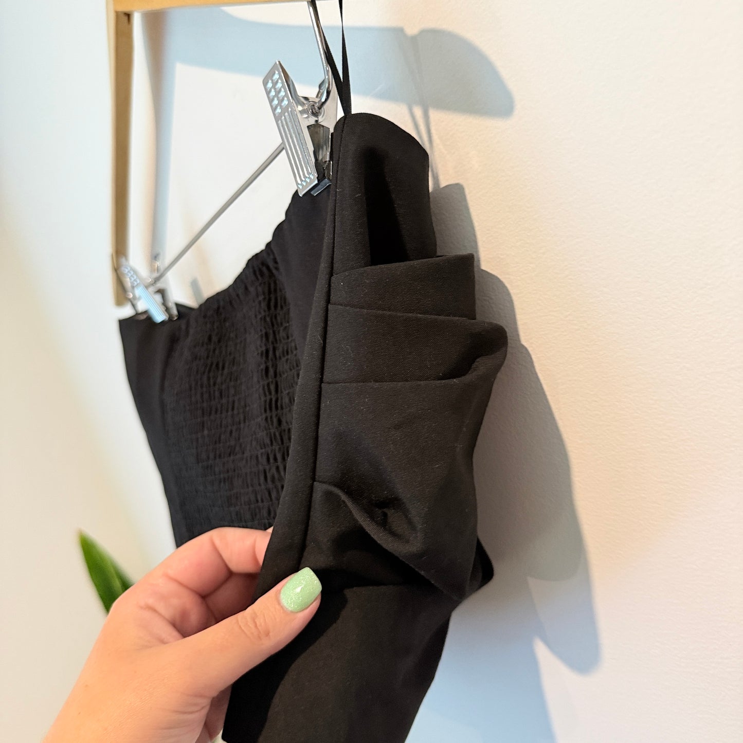 Glassons Black Strapless Ruched-Back Top – Size 10